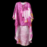 Purple Orange Abstract II Batwing High Low Tunic