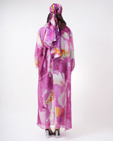 Purple Orange Abstract II Raglan Duster