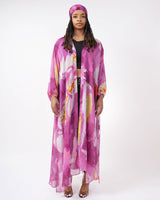 Purple Orange Abstract II Raglan Duster