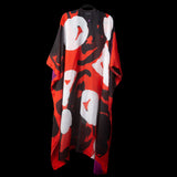 Red Black Tropical Kimono Duster