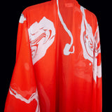 Red Marble Kimono Duster