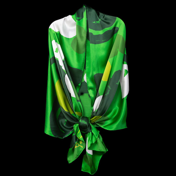 Two Greens Tropical Wrap Scarf