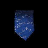 Blue White Floral Neck Tie