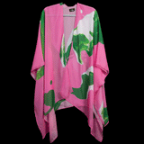Pink Green Marble Cape Kimono