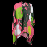 Pink Green Tropical Cape Kimono