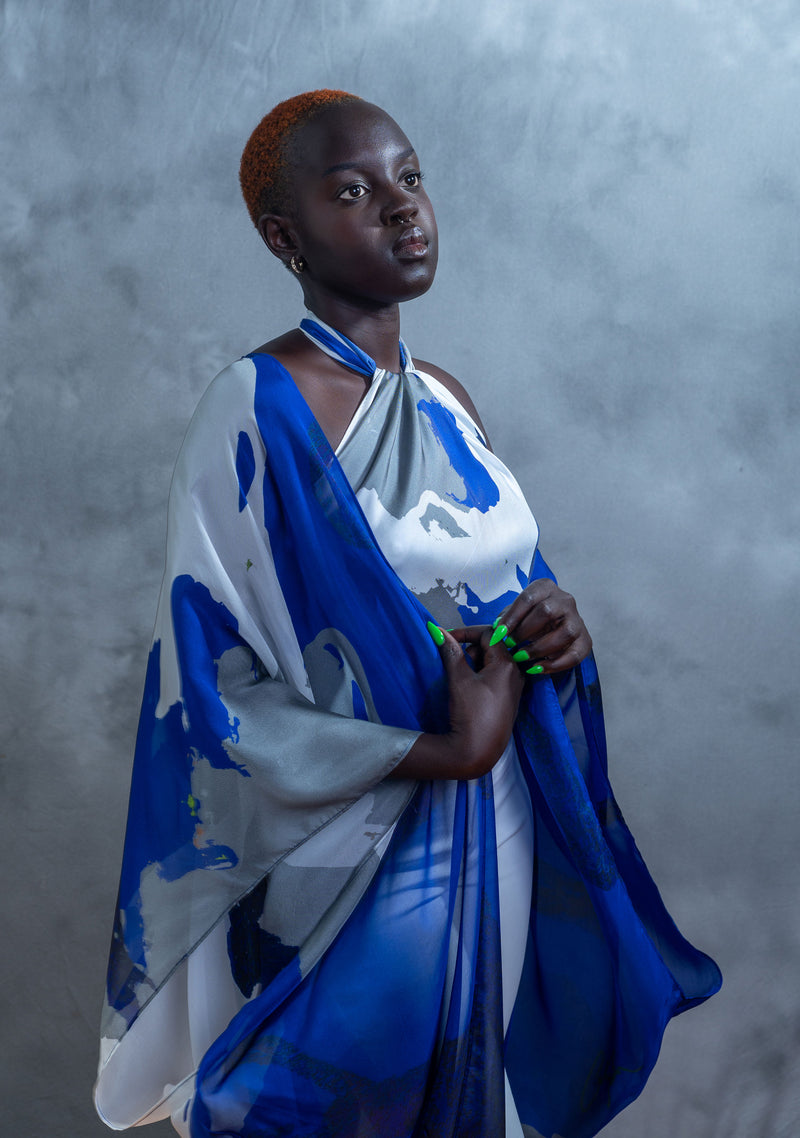 Blue Gray Organic Kimono